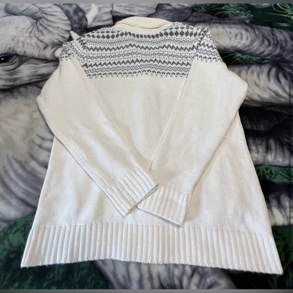 Old Navy women Cream and Gray Cardigan Sweater Size XL - Picture 2 of 9